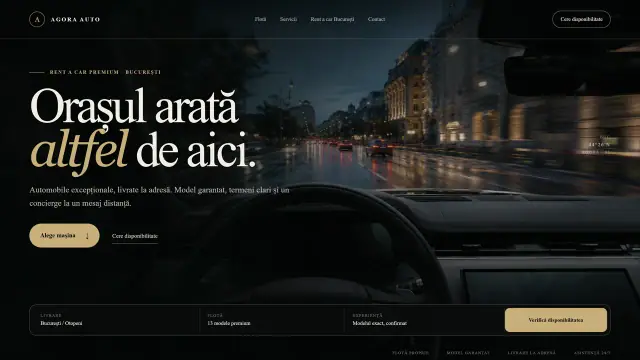 Agora Auto: Agora Auto homepage scroll