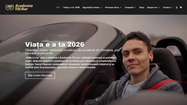 Academia Titi Aur: Live site homepage hero