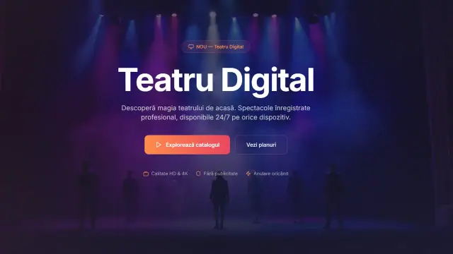 CREAS: Teatru Digital streaming page
