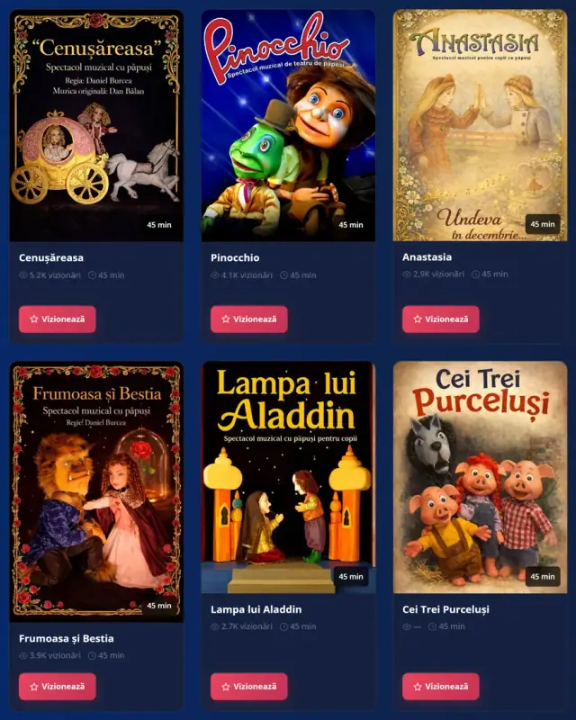 CREAS: Streaming catalogue cards