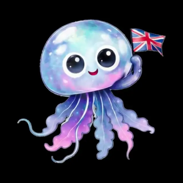 English with a Twist: Animated jellyfish mascot