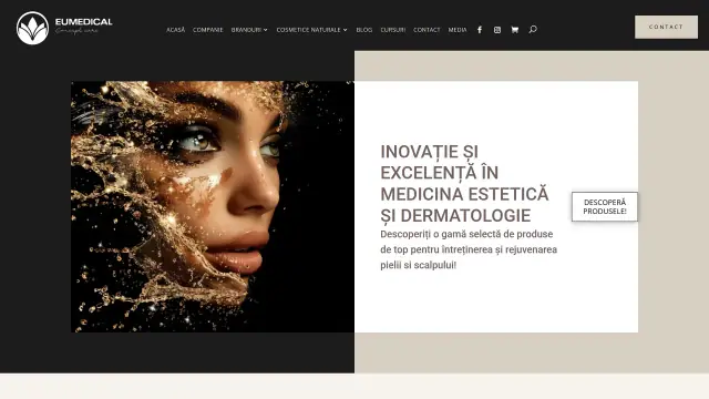 Eumedical: Homepage scroll-through