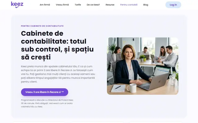 Keez: Accounting firms page scroll
