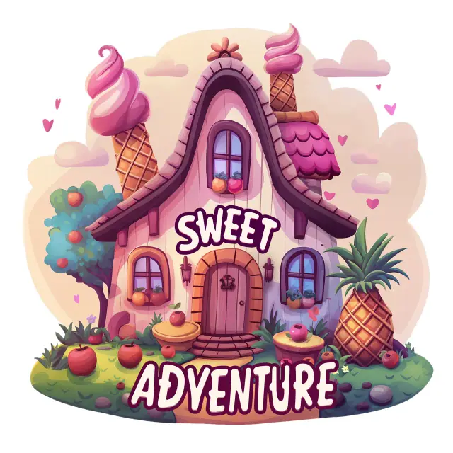 Sweet Adventure: Candy house logo