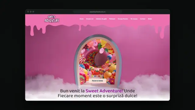 Sweet Adventure: Site film: homepage, calendar and escape rooms