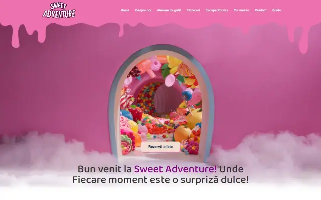 Sweet Adventure: Homepage hero scroll