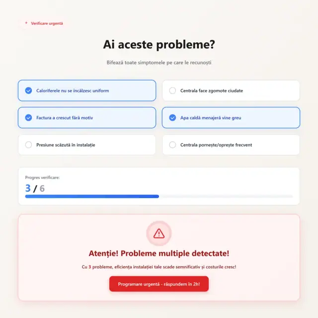 D'Lux Instal: Symptom checker section