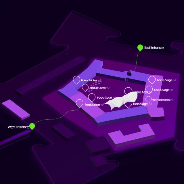 Unchain Fintech Festival: Venue hotspot map
